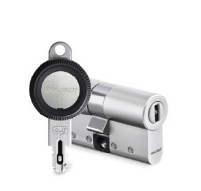 Ensemble de clés et cylindres CLIQ Go d'ASSA ABLOY, solution de gestion électronique des accès.